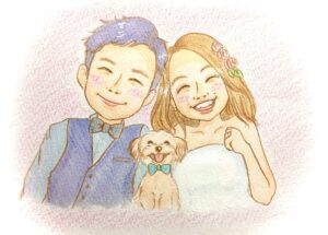 ウェルカムボード　似顔絵